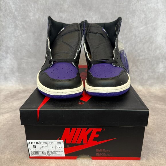 Air Jordan 1 Retro High OG – Court Purple/Black-Sail | Men’s Size 9 | New in Box main image 4